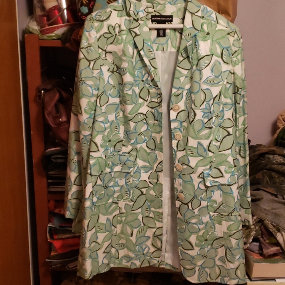 Norton Mcnaughton linen 3/4 length jacket